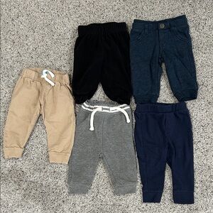 5 pairs 3-6 month bottoms